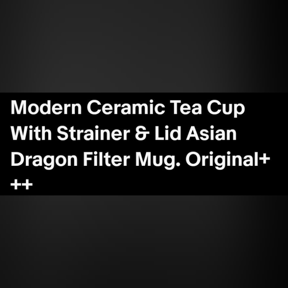 Modern ceramic tea cup with strainer and lid - Picture 12 of 13